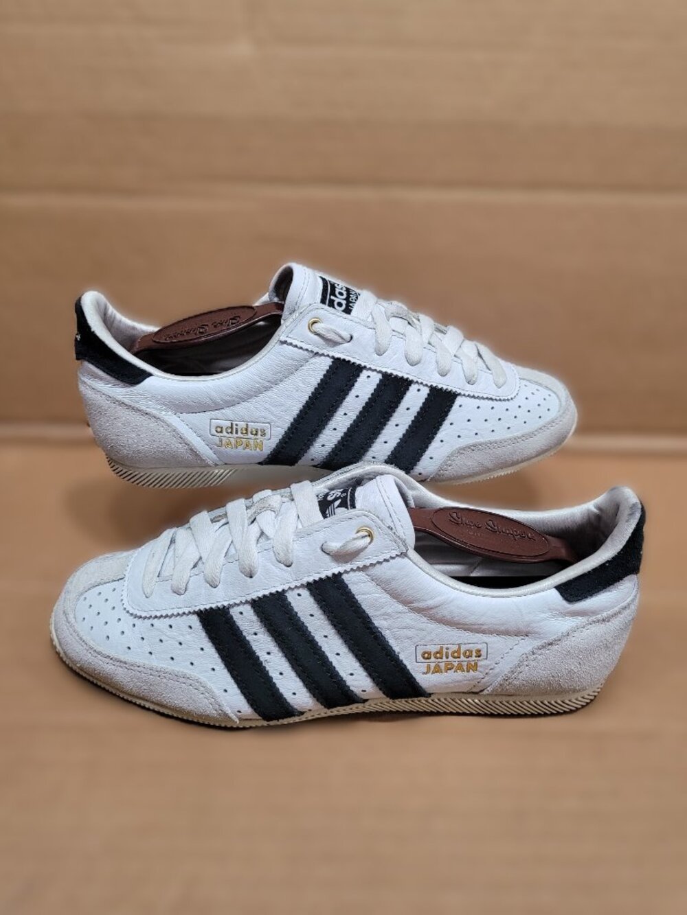 Adidas Women’s Size 5 Japan White Black Leather Suede Retro Sneakers IH5489
